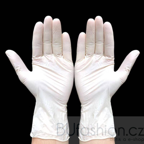 Ochranné rukavice 10 ks - bílé